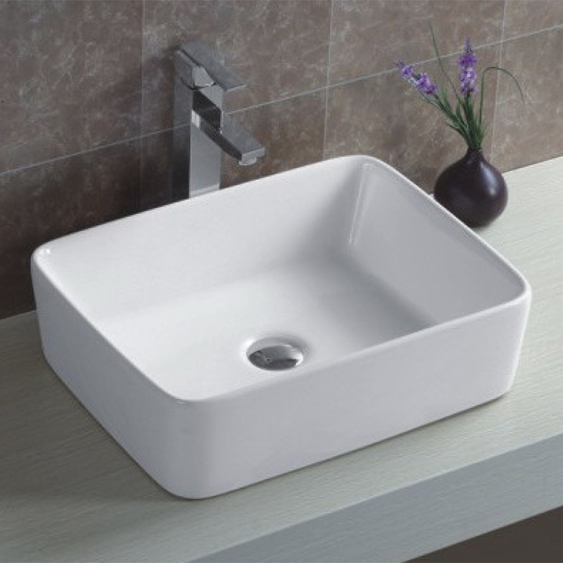 BS7050 Ceramic Basin – Countertop without Overflow W480*D375*H130