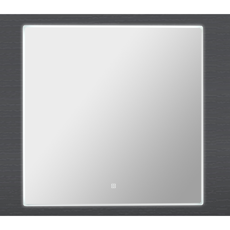 RBLM-900DE-AC Square LED Mirror with Demister and Frosted Acrylic Edge